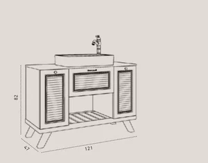 ארון אמבטיה מונח נייבה שיש