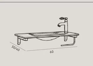 סט מעוצב - תליה זכוכית אינטגרלי במידות שונות