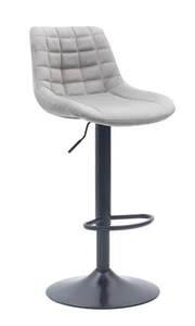 כסא בר מעוצב דגם רומאו בד צבע אפור