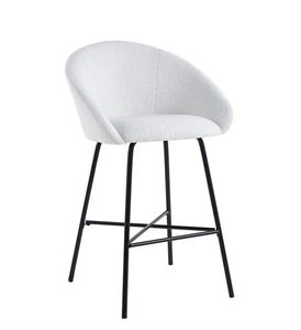 כסא בר מעוצב בוקלה דגם רויאל צבע לבן