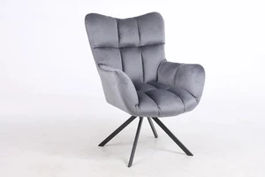 כורסא מעוצבת יוקרתית לבית דגם מיאמי בד אפור