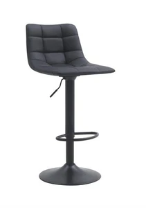 כסא בר מעוצב דגם בלגיה צבע דמוי עור שחור