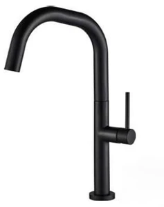 ברז גבוה טוויסט שחור מט